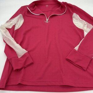 Girls TuffRider size XL Pink 1/4 zip Pullover Shirt